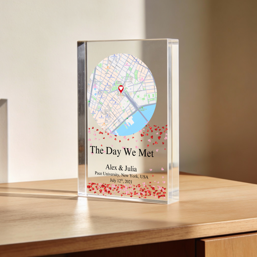 Back In Time Acrylic Glitter Frame