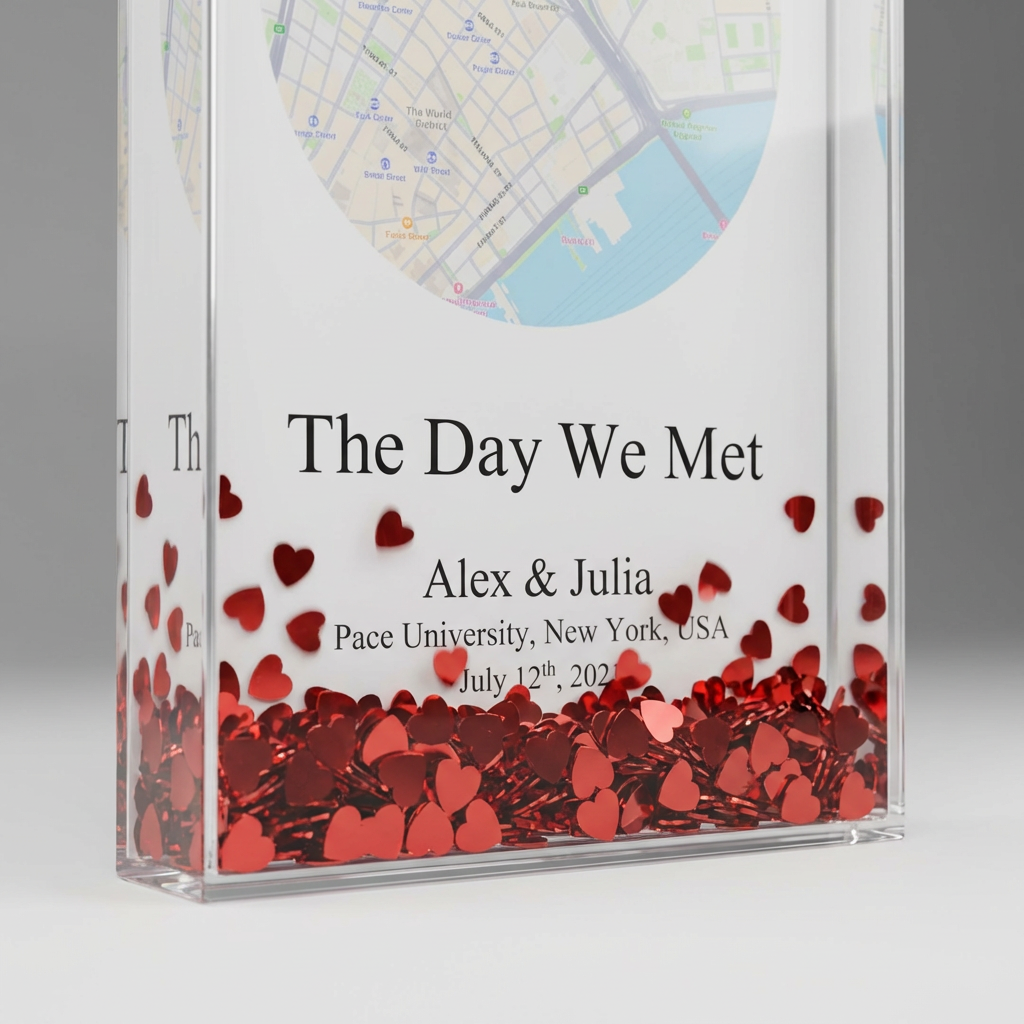 Back In Time Acrylic Glitter Frame