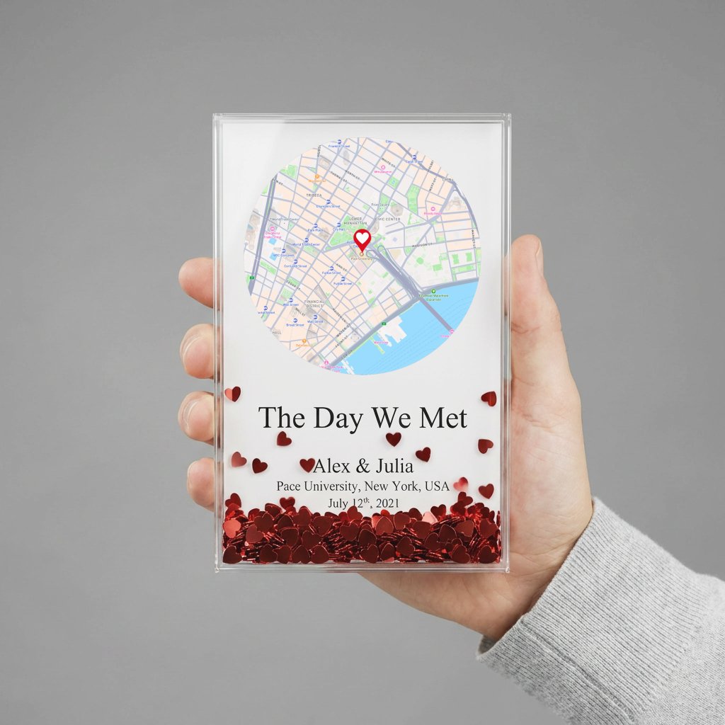 Back In Time Acrylic Glitter Frame - Image 4