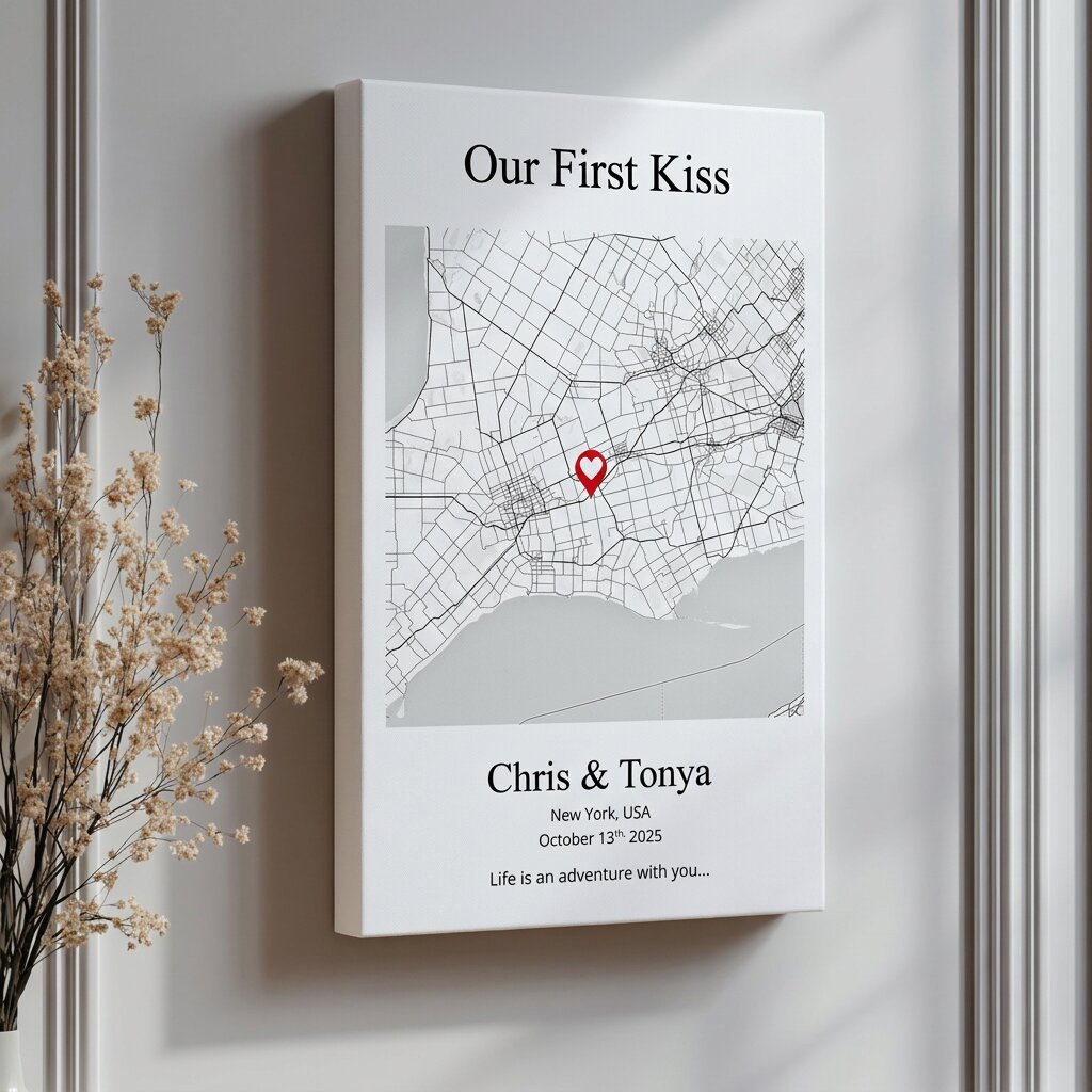 Love Location Canvas Decor